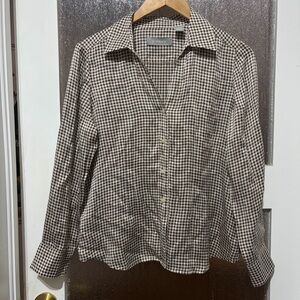 Liz Claiborne 100% Silk Button Down Shirt